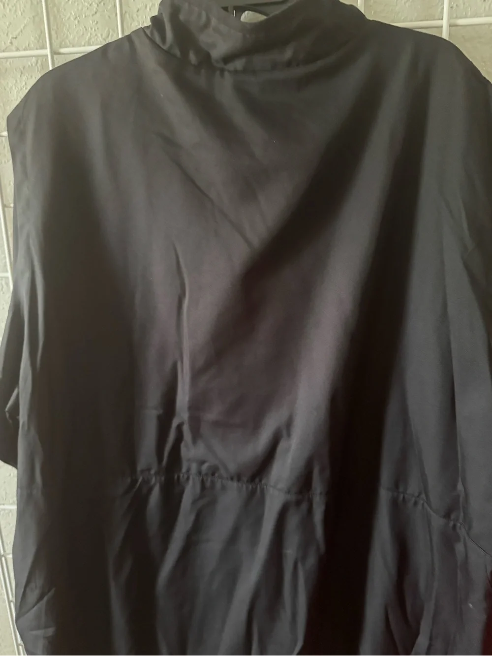 Nike Black Windbreaker Jacket with White Swoosh